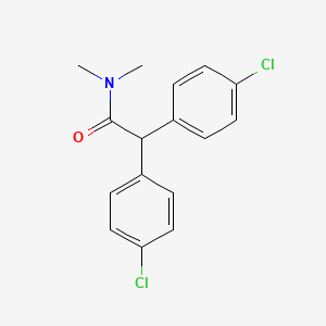 molecular formula C16H15Cl2NO B8534293 Acetamide, N,N-dimethyl-di(4-chlorophenyl)- 
