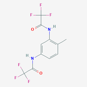 molecular formula C11H8F6N2O2 B8534300 Acetamide, N,N'-(4-methyl-1,3-phenylene)bis[2,2,2-trifluoro- 