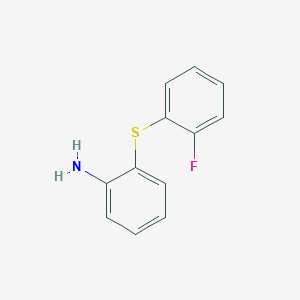 molecular formula C12H10FNS B8534305 2-(2-Fluorophenylsulfanyl)aniline 