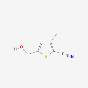 molecular formula C7H7NOS B8534329 5-Hydroxymethyl-3-methylthiophene-2-carbonitrile 