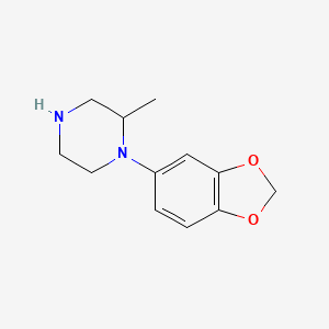 molecular formula C12H16N2O2 B8534352 1-Benzo[1,3]dioxol-5-yl-methylpiperazine 