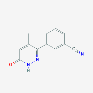 molecular formula C12H9N3O B8534356 6-(m-cyanophenyl)-5-methyl-3(2H)-pyridazinone 