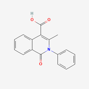 molecular formula C17H13NO3 B8534368 3-Methyl-1-oxo-2-phenyl-1,2-dihydro-isoquinoline-4-carboxylic acid 