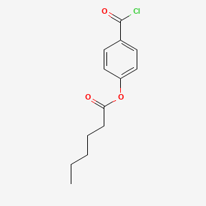molecular formula C13H15ClO3 B8534445 4-(Chlorocarbonyl)phenyl hexanoate CAS No. 54963-73-4