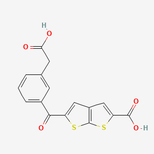 B8534463 5-[3-(Carboxymethyl)benzoyl]thieno[2,3-b]thiophene-2-carboxylic acid CAS No. 64379-62-0