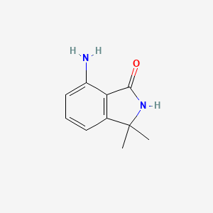 molecular formula C10H12N2O B8534580 7-amino-3,3-dimethyl-2H-isoindol-1-one 