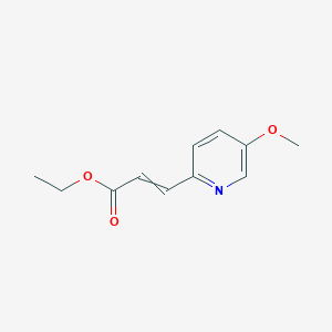 molecular formula C11H13NO3 B8534581 ethyl (2E)-3-(5-methoxypyridin-2-yl)prop-2-enoate 
