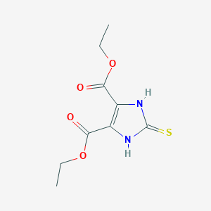 molecular formula C9H12N2O4S B8534587 Diethyl 2-mercapto-4,5-imidazoledicarboxylate CAS No. 69039-88-9