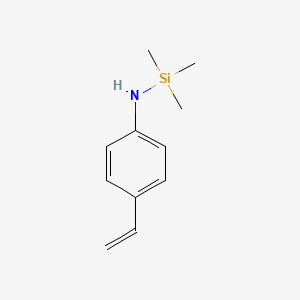 B8534590 N-(4-Ethenylphenyl)-1,1,1-trimethylsilanamine CAS No. 85968-77-0