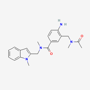 3-[(Acetyl-methyl-amino)-methyl]-4-amino-N-methyl-N-(1-methyl-1H-indol-2-ylmethyl)-benzamide