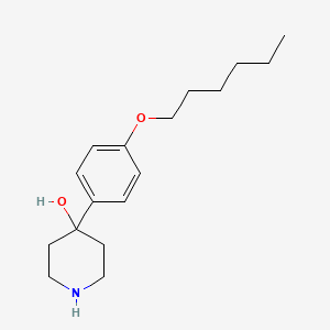 molecular formula C17H27NO2 B8534701 4-[4-(Hexyloxy)phenyl]piperidin-4-OL CAS No. 208537-38-6