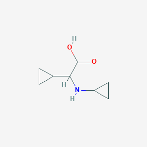molecular formula C8H13NO2 B8534738 Cyclopropyl-cyclopropylamino-acetic acid 