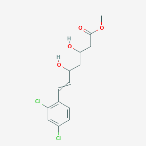 molecular formula C14H16Cl2O4 B8534769 Methyl 7-(2,4-dichlorophenyl)-3,5-dihydroxy-6-heptenoate 