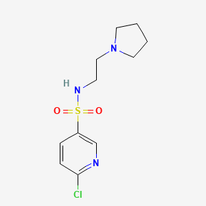 molecular formula C11H16ClN3O2S B8534773 6-chloro-N-(2-pyrrolidin-1-ylethyl)pyridine-3-sulfonamide 