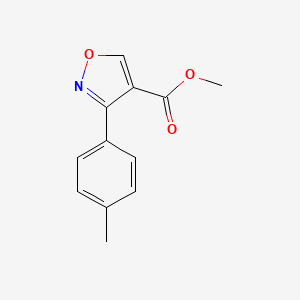 molecular formula C12H11NO3 B8534790 Methyl 3-p-tolyl-isoxazole-4-carboxylate 