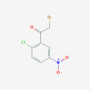 molecular formula C8H5BrClNO3 B8534796 2-Bromo-2'chloro-5'-nitroacetophenone 