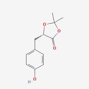 molecular formula C12H14O4 B8534803 (S)-5-(4-hydroxy-benzyl)-2,2-dimethyl-[1,3]dioxolan-4-one CAS No. 477981-33-2