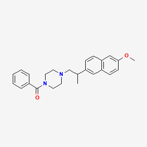 molecular formula C25H28N2O2 B8534807 1-Benzoyl-4-(2-(6-methoxy-2-naphthalenyl)propyl)piperazine CAS No. 72278-69-4
