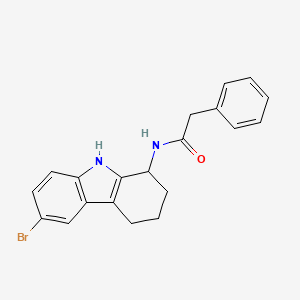 molecular formula C20H19BrN2O B8534831 Benzeneacetamide, N-(6-bromo-2,3,4,9-tetrahydro-1H-carbazol-1-yl)- CAS No. 827590-47-6