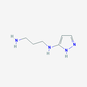 molecular formula C6H12N4 B8534852 3-(3-Aminopropylamino)pyrazole 