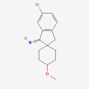 molecular formula C15H18BrNO B8534858 Trans-6'-bromo-4-methoxyspiro[cyclohexane-1,2'-inden]-1'(3'H)-imine 