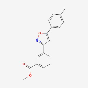 molecular formula C18H15NO3 B8534862 3-(5-p-Tolyl-isoxazol-3-yl)-benzoic acid methyl ester 