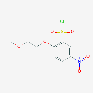 molecular formula C9H10ClNO6S B8534868 2-(2-Methoxyethoxy)-5-nitrobenzenesulfonyl chloride 