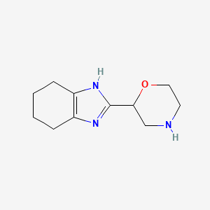 molecular formula C11H17N3O B8534886 2-(2-Morpholinyl)-4,5,6,7-tetrahydro-1H-benzimidazole 