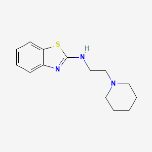 molecular formula C14H19N3S B8534893 2-((2-Piperidinoethyl)amino)benzothiazole 