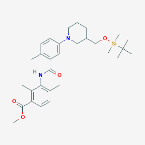 molecular formula C30H44N2O4Si B8534897 methyl 3-[[5-[3-[[tert-butyl(dimethyl)silyl]oxymethyl]piperidin-1-yl]-2-methylbenzoyl]amino]-2,4-dimethylbenzoate 