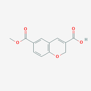 molecular formula C12H10O5 B8534899 2H-chromene-3,6-dicarboxylic acid 6-methyl ester 