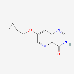 molecular formula C11H11N3O2 B8534916 7-(cyclopropylmethoxy)pyrido[3,2-d]pyrimidin-4(1H)-one 