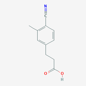 molecular formula C11H11NO2 B8534932 3-(4-Cyano-3-methyl-phenyl)-propionic acid 