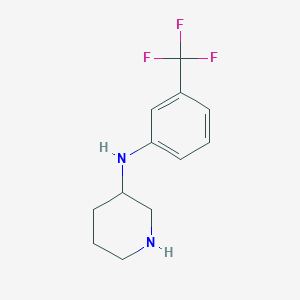 molecular formula C12H15F3N2 B8534947 N-[3-(trifluoromethyl)phenyl]-3-piperidinamine 