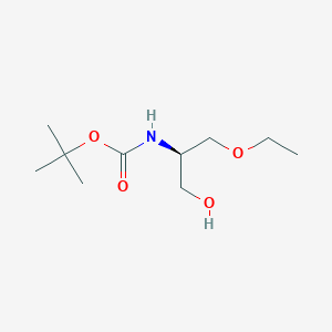 molecular formula C10H21NO4 B8534954 (R)-tert-Butyl 1-ethoxy-3-hydroxypropan-2-ylcarbamate 