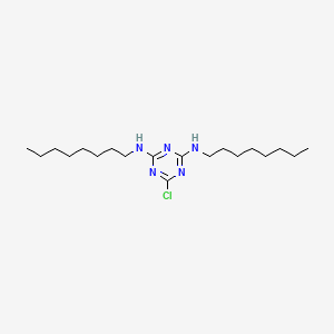 molecular formula C19H36ClN5 B8534964 6-Chloro-N~2~,N~4~-dioctyl-1,3,5-triazine-2,4-diamine CAS No. 76327-79-2