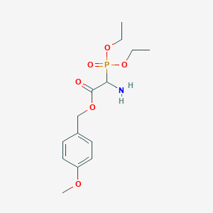 molecular formula C14H22NO6P B8534968 (4-Methoxyphenyl)methyl amino(diethoxyphosphoryl)acetate CAS No. 50917-86-7
