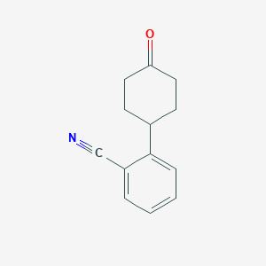 molecular formula C13H13NO B8534976 2-(4-Oxo-cyclohexyl)-benzonitrile 