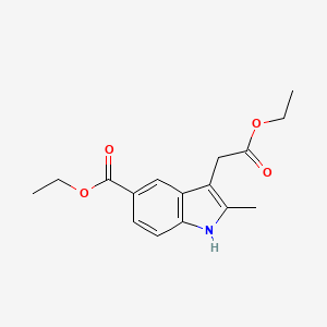 1h-Indole-3-acetic acid,5-(ethoxycarbonyl)-2-methyl-,ethyl ester