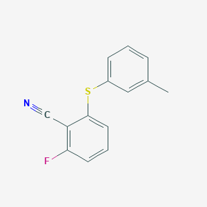2-Fluoro-6-m-tolylsulfanylbenzonitrile