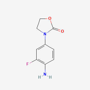 molecular formula C9H9FN2O2 B8535069 3-(4-Amino-3-fluoro-phenyl)-oxazolidin-2-one 