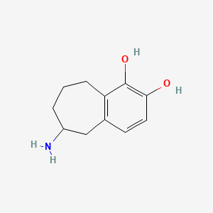 molecular formula C11H15NO2 B8535095 6-Amino-6,7,8,9-tetrahydro-5H-benzocycloheptene-1,2-diol 