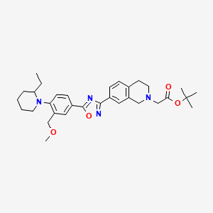 tert-butyl [7-{5-[4-(2-ethylpiperidin-1-yl)-3-(methoxymethyl)phenyl]-1,2,4-oxadiazol-3-yl}-3,4-dihydroisoquinolin-2(1H)-yl]acetate