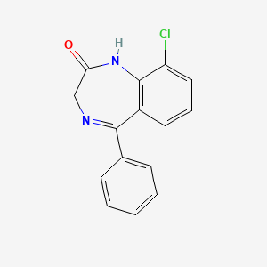 molecular formula C15H11ClN2O B8535171 9-Chloro-5-phenyl-1,3-dihydro-2H-1,4-benzodiazepin-2-one CAS No. 5571-46-0