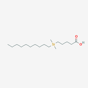 molecular formula C17H36O2Si B8535183 5-[Decyl(dimethyl)silyl]pentanoic acid CAS No. 78935-05-4
