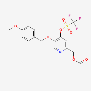 (5-((4-Methoxybenzyl)oxy)-4-(((trifluoromethyl)sulfonyl)oxy)pyridin-2-yl)methyl acetate