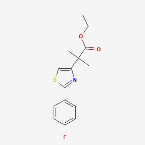 molecular formula C15H16FNO2S B8535314 Ethyl 2-(2-(4-fluorophenyl)thiazol-4-yl)-2-methylpropanoate 