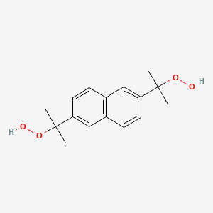 molecular formula C16H20O4 B8535335 2,6-Bis(1-hydroperoxy-1-methylethyl)naphthalene 