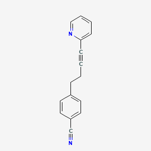 molecular formula C16H12N2 B8535337 4-[4-(Pyridin-2-yl)but-3-yn-1-yl]benzonitrile CAS No. 501948-45-4