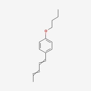molecular formula C15H20O B8535355 1-Butoxy-4-(penta-1,3-dien-1-YL)benzene CAS No. 88173-38-0